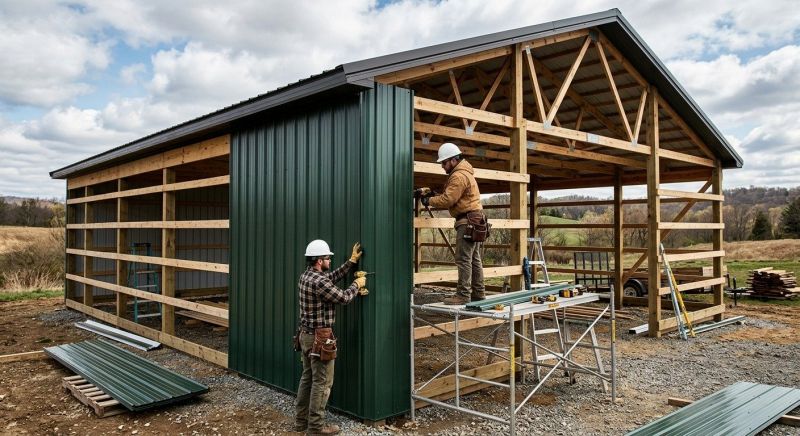 Pole Barn Siding Installation in Dayton, TN